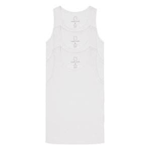 3-Pack Rib Tank - White