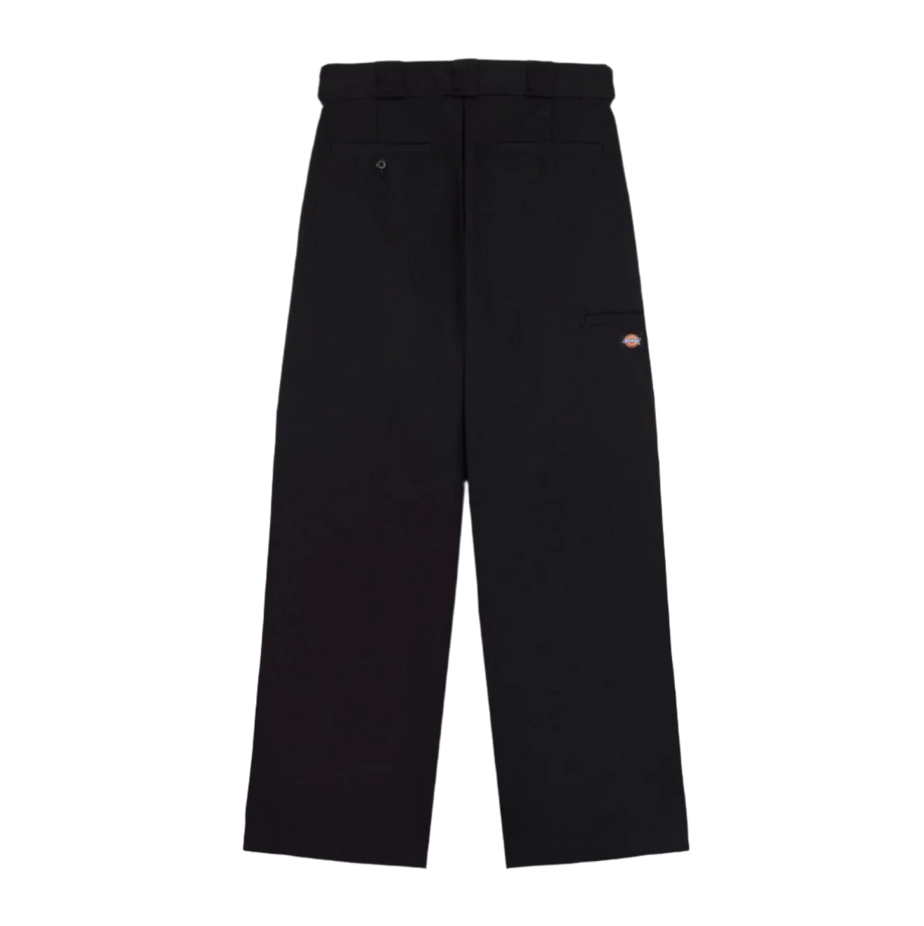 Loose Fit Double Knee Work Pants - Black