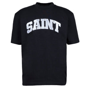 Saint Heavyweight Tee Black/WHT Patch