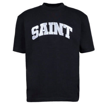 Saint Heavyweight Tee Black/WHT Patch