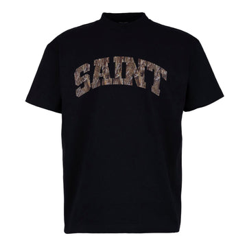 Saint Heavyweight Realtree Camo Print Black Tee