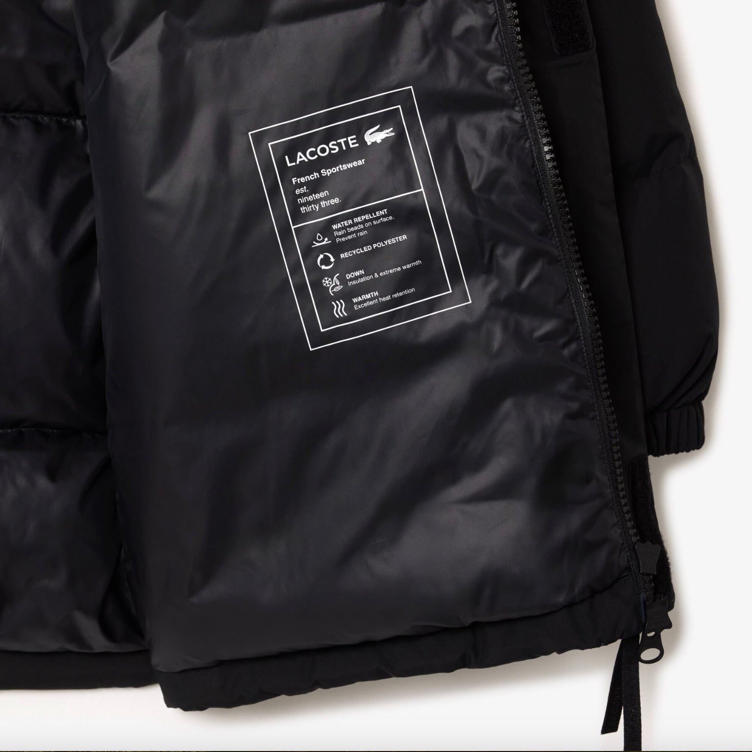 Lightweight Colorblock Puffed Jacket BLACK/BLACK