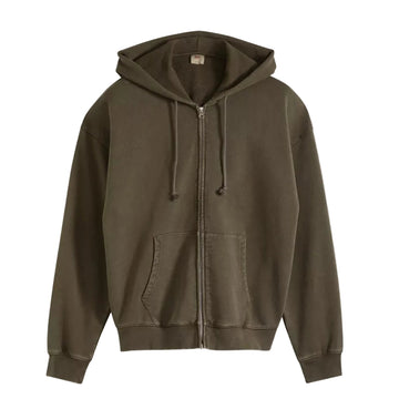 hayes boxy full zip grunge maitake brown