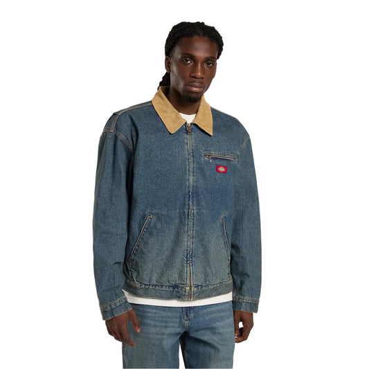 Denim painter jacket - Khaki tinted blue