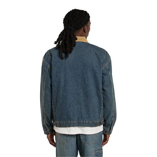 Denim painter jacket - Khaki tinted blue