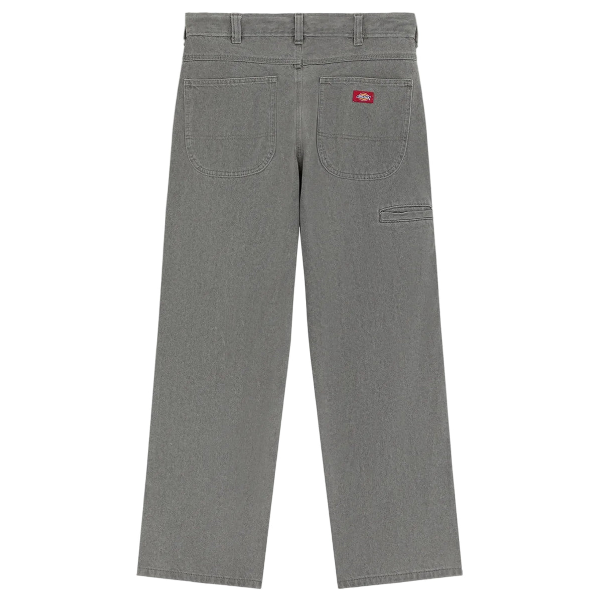 Double knee loose straight jeans - Grey wash tinted