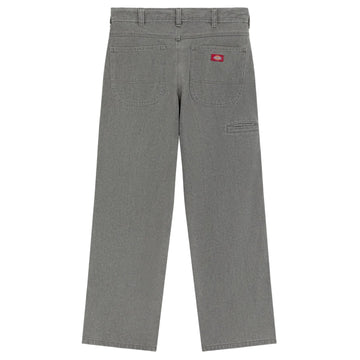 Jeans droit ample double knee - Gris délavé