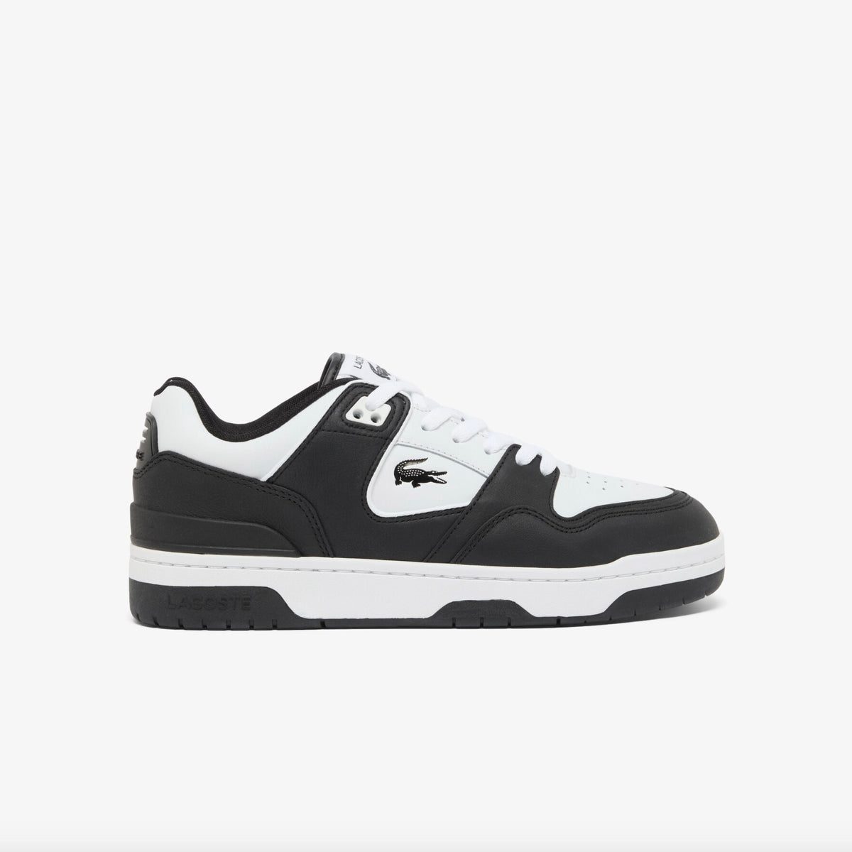 Men's Courtcage Set Leather Sneakers - Black / White