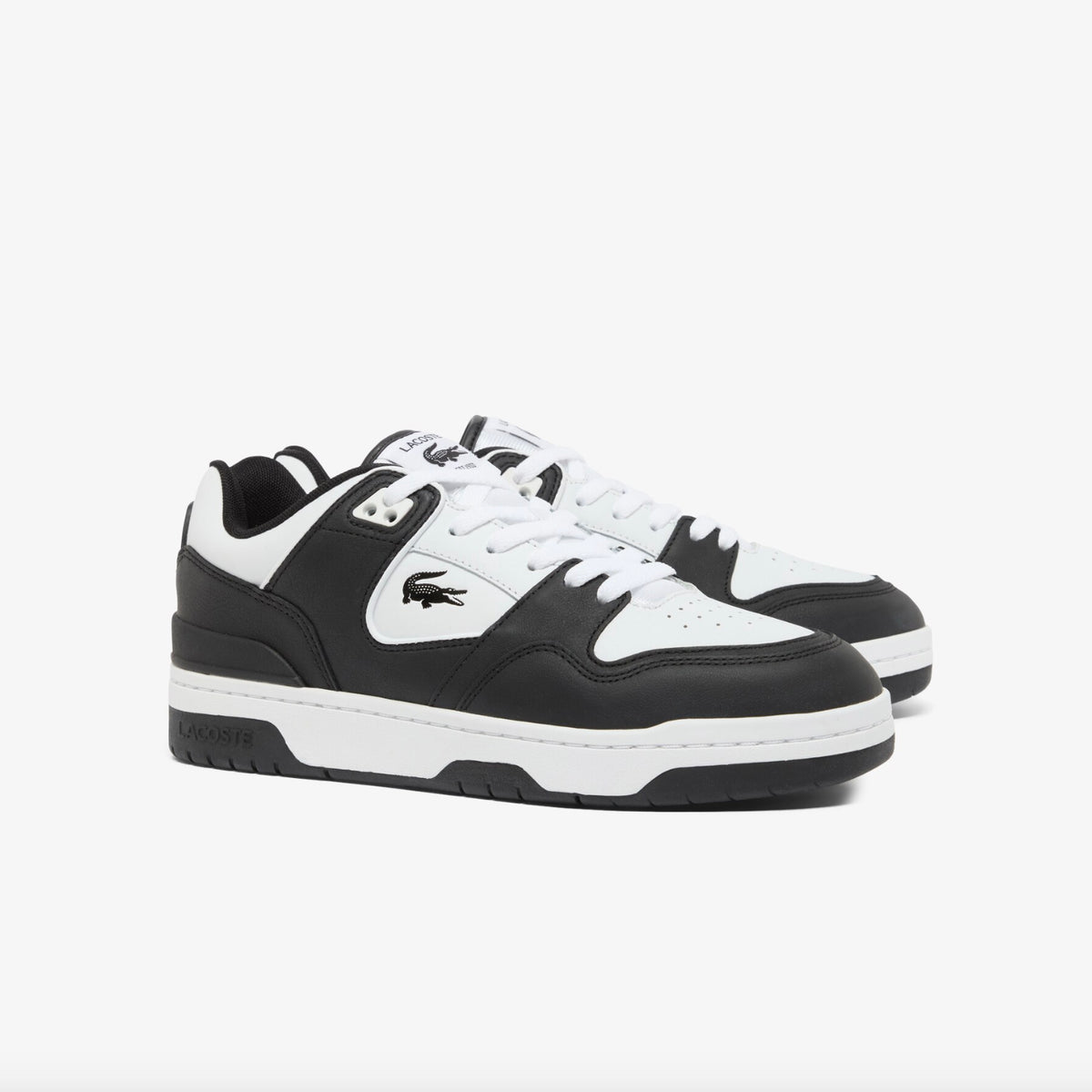 Men's Courtcage Set Leather Sneakers - Black / White