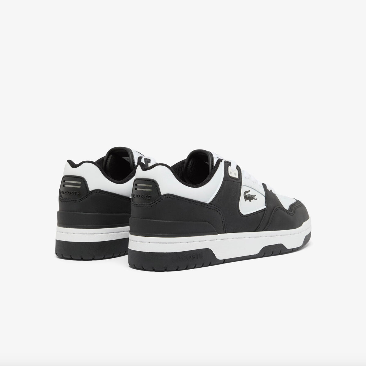 Men's Courtcage Set Leather Sneakers - Black / White