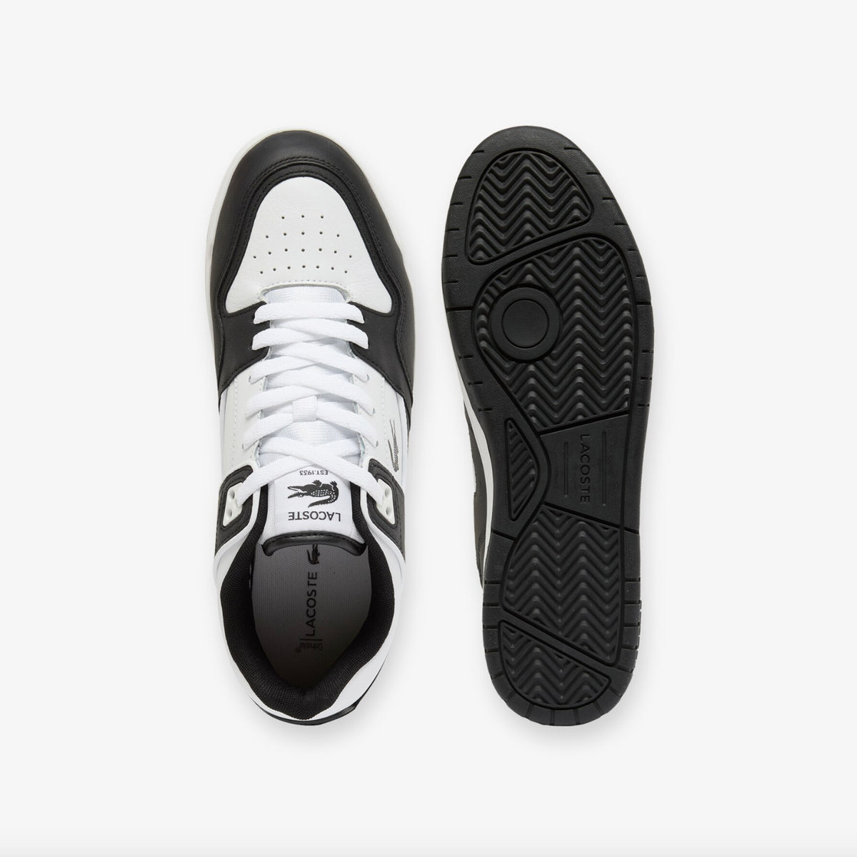 Men's Courtcage Set Leather Sneakers - Black / White