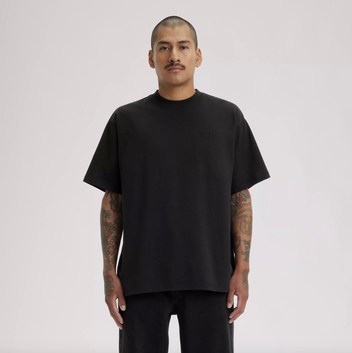 red tab vintage tee  - Black