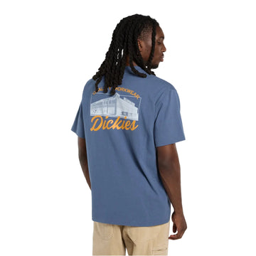 T-shirt mi-lourd Wellsville -  Retro indigo