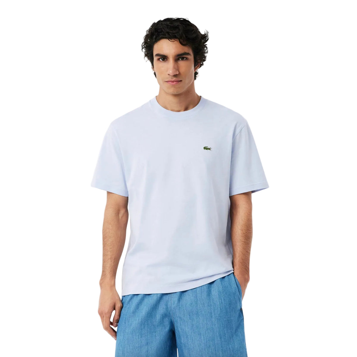 Cotton T-shirt classic fit - Light blue