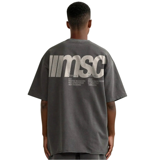 MSC LABEL TEE - DARK GRAY