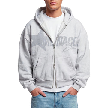 Zip-UP Hoodie BLUR DEPT. - gris chiné