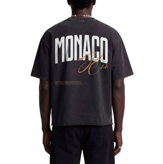 MONACO HERITAGE TEE - Faded Black