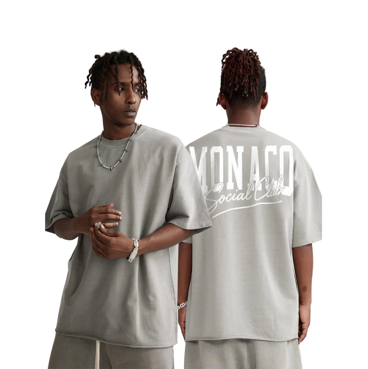 T-shirt MONACO SHADOW LOGO - Gris clair