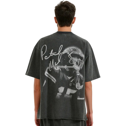 PATRICK MAHOMES BLUR TEE - Faded Black