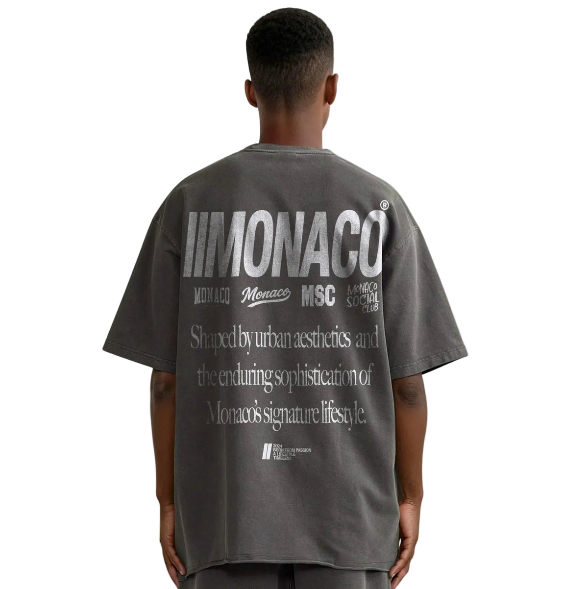 T-shirt MONACO AESTHETIC - Gris foncé