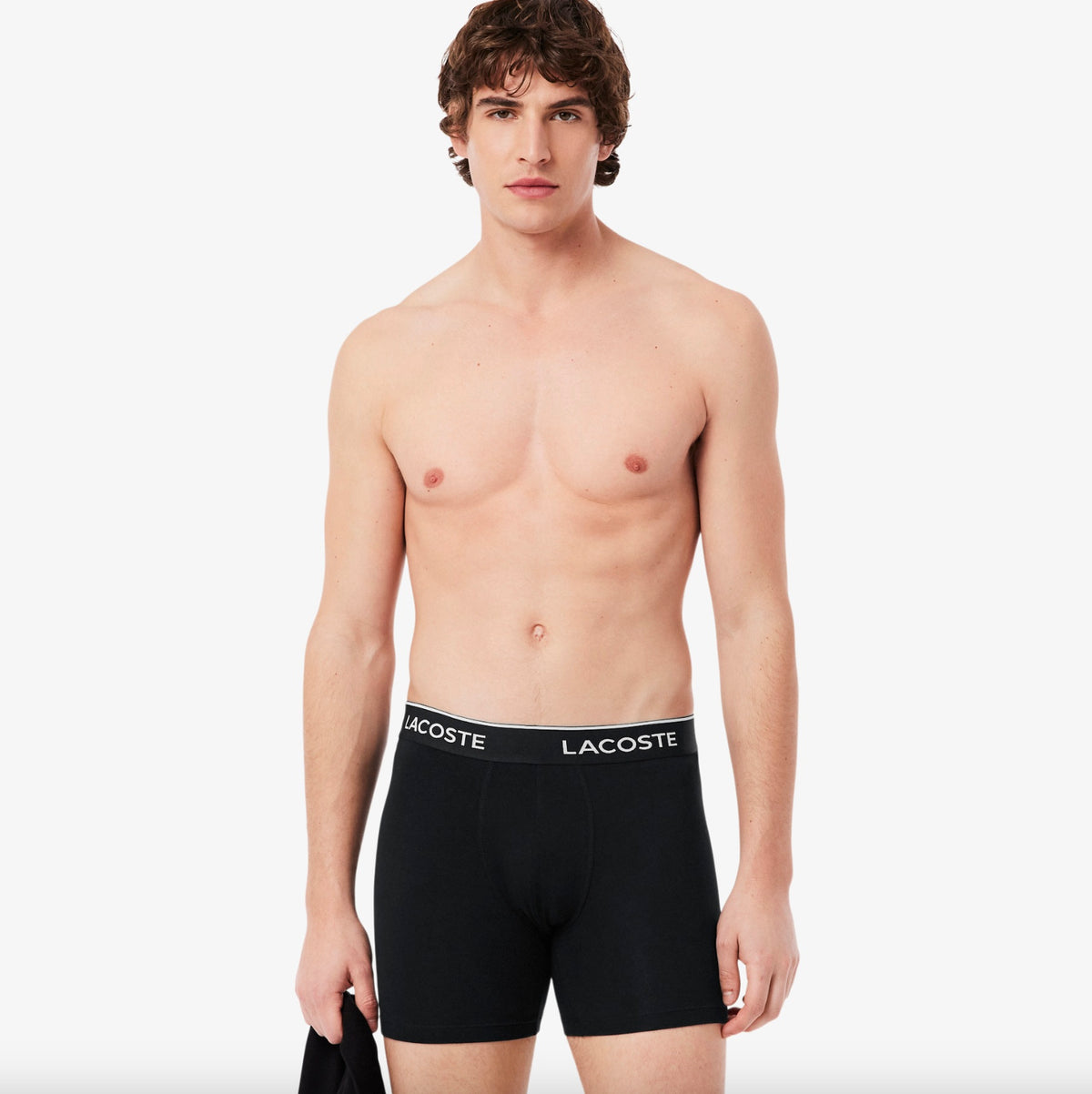 Lot de 3 boxers longs coton stretch- noir