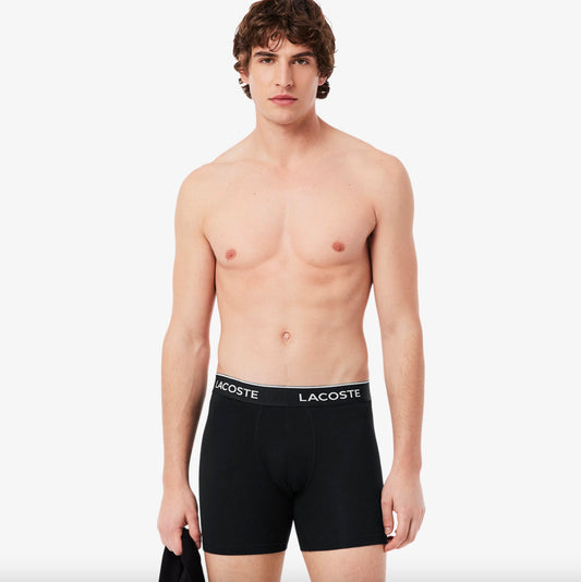 Lot de 3 boxers longs coton stretch- noir