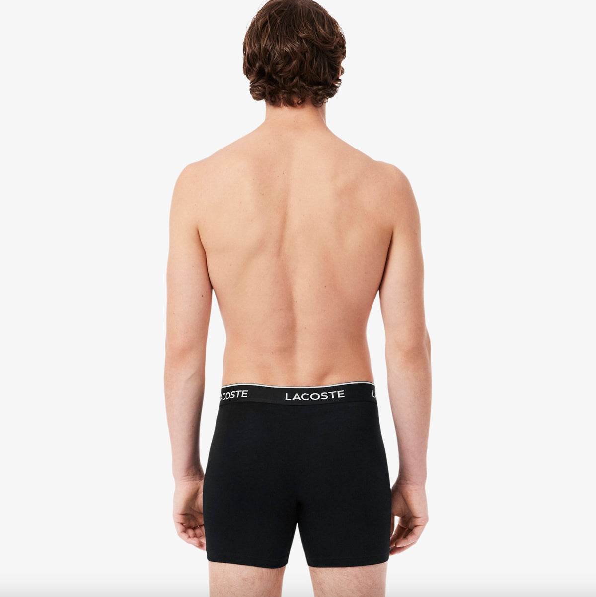 Lot de 3 boxers longs coton stretch- noir