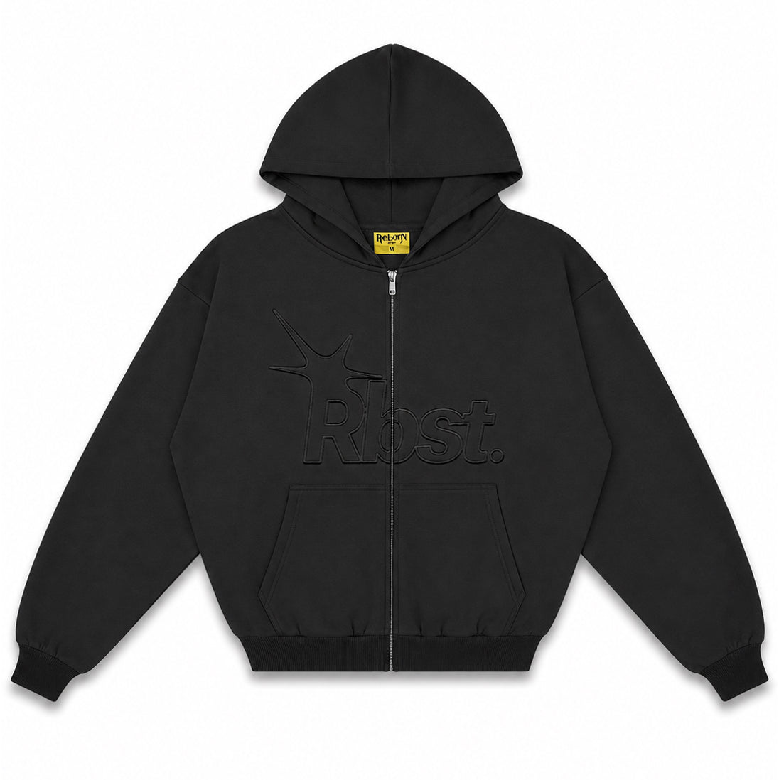 "OUTGROW" ZIP HOODIE - Noir