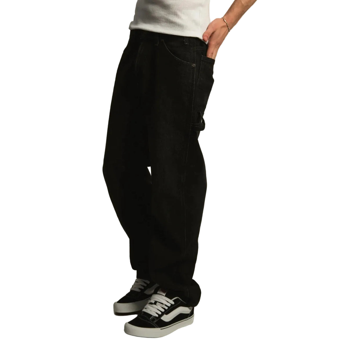 Jean relaxed utilitaire - noir