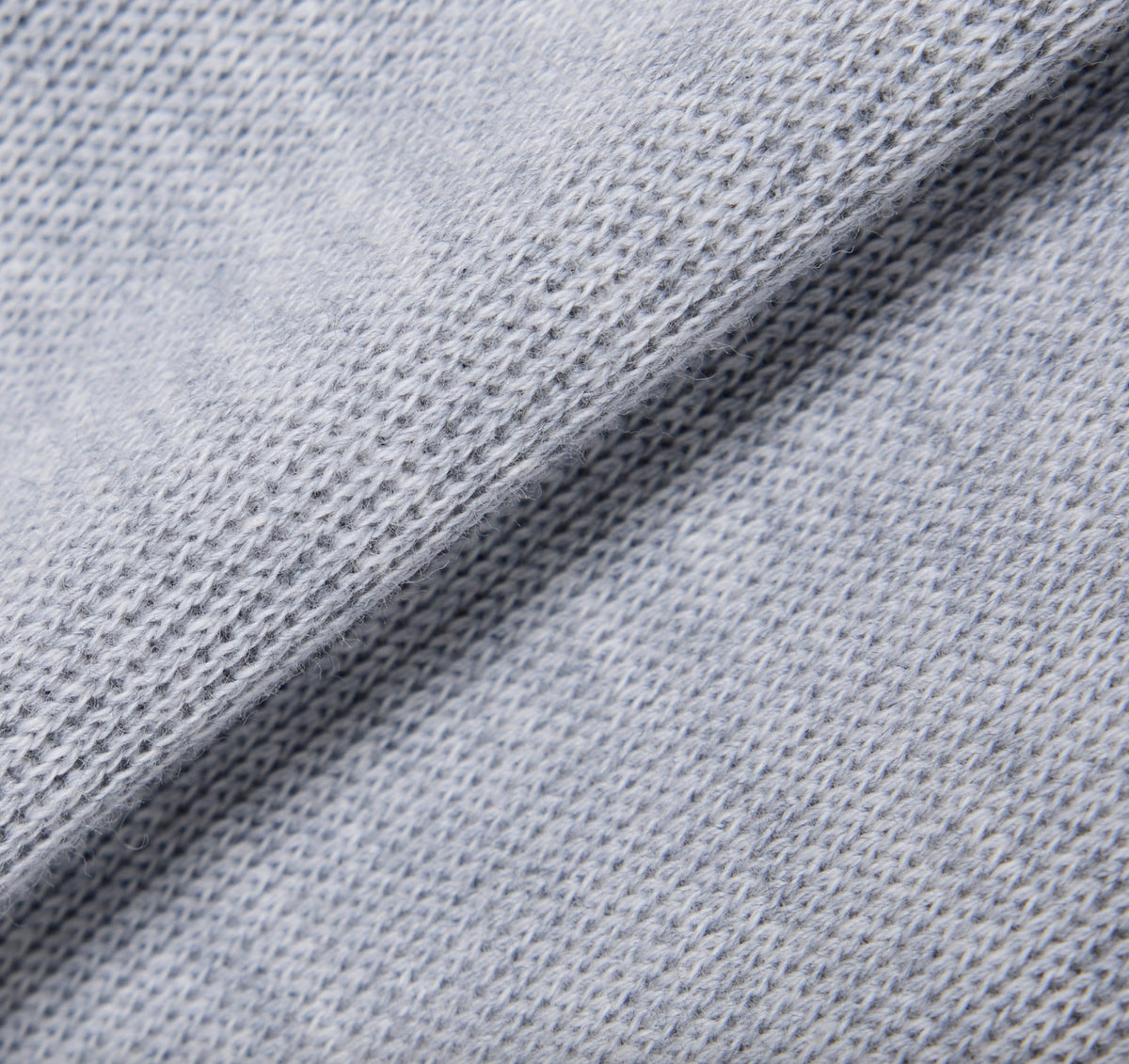 Chandail quart de zip en coton uni - Gris Chiné