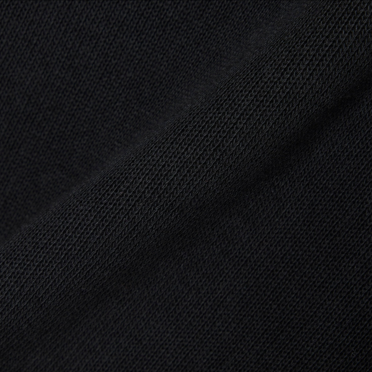 Chandail quart de zip en coton uni - Noir
