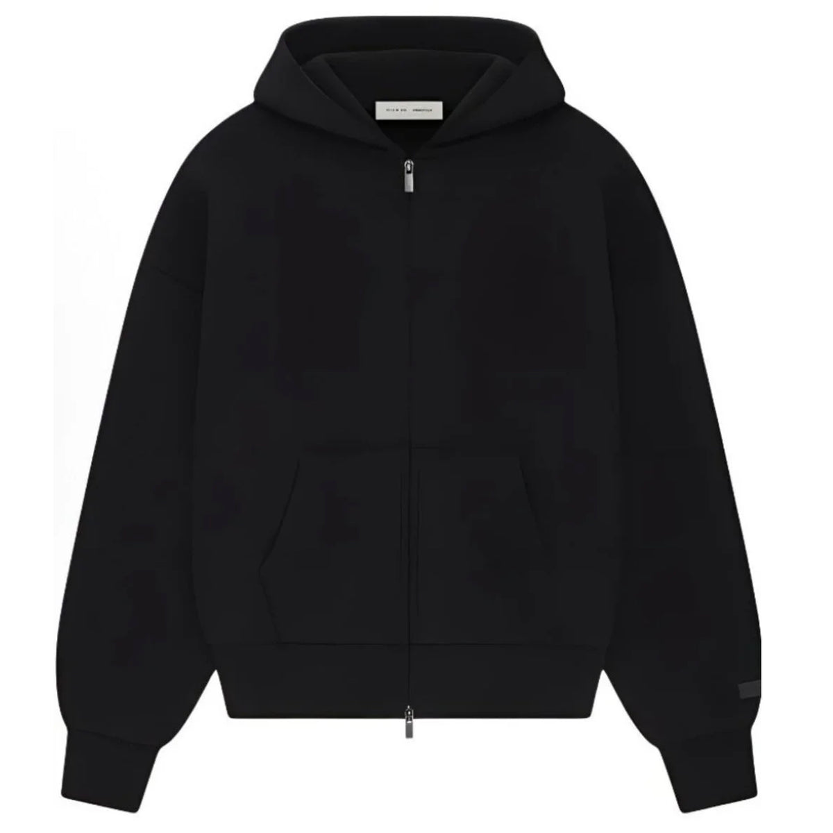 Essentials FOG Classic Full Zip Hoodie Jet Black/White SS25