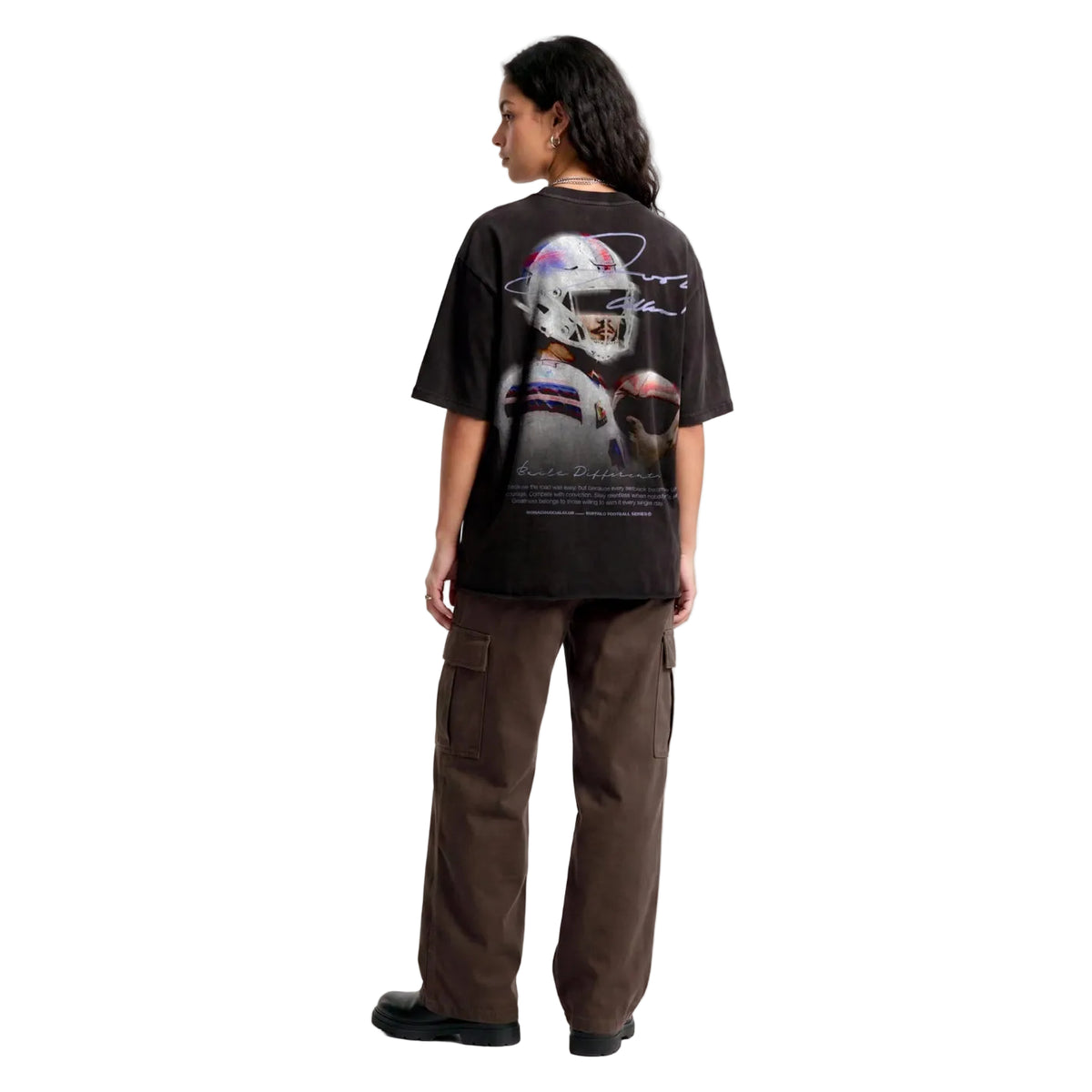 BUILT DIFFERENT BLUR TEE -  Faded Black