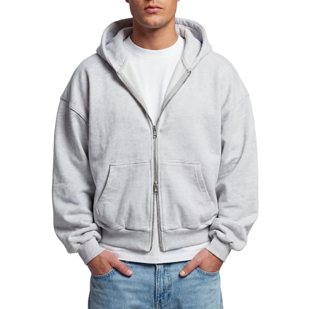 THE VARSITY HOODIE - Heather Gray