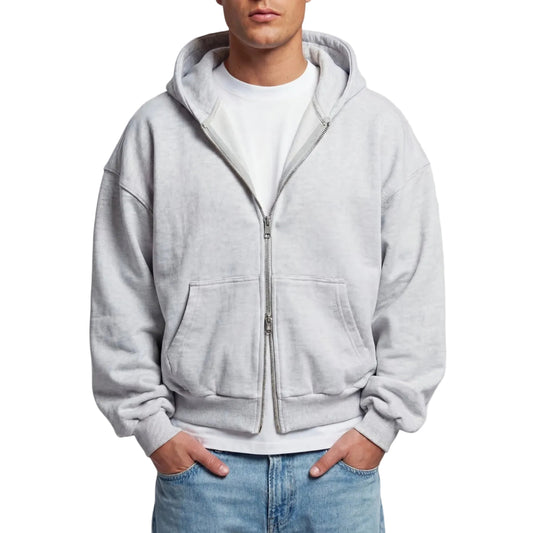 THE VARSITY HOODIE - Heather Gray