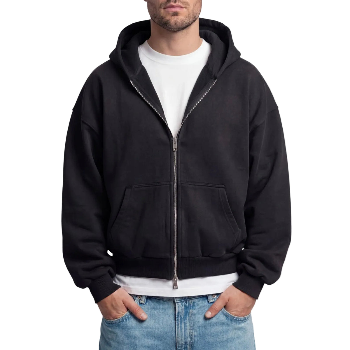 FULL-ZIP MONACO HERITAGE CAMO HOODIE - Black