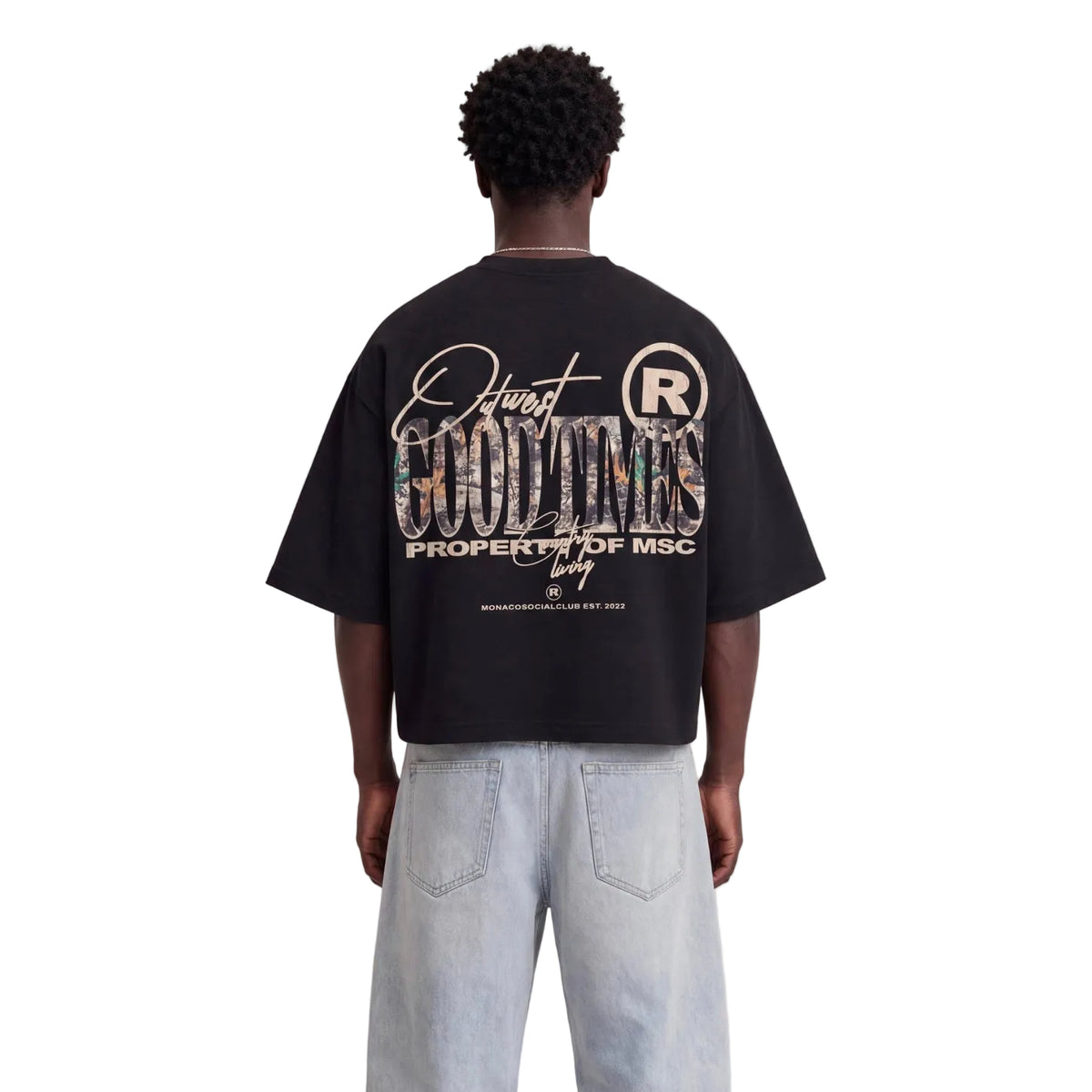 T-SHIRT OUTWEST CAMO - Noir