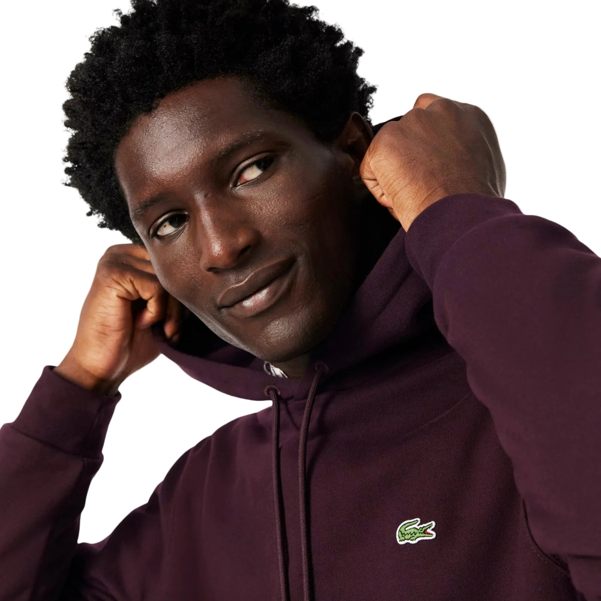 Sweatshirt à capuche molleton de coton - Marron Bourgogne