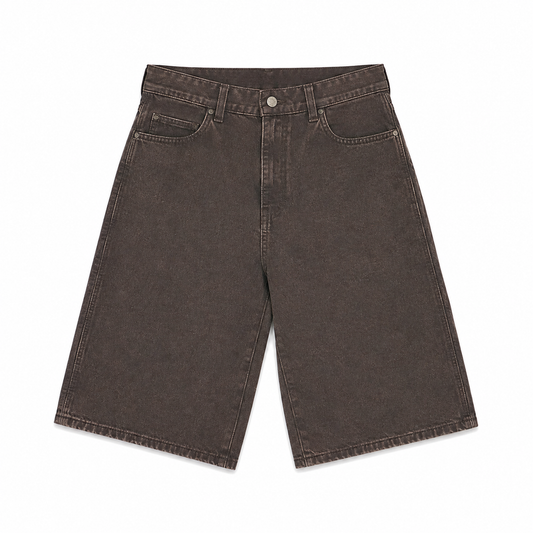 958 13-Inch loose short jeans - Dark Brown
