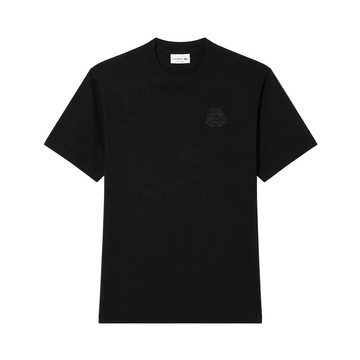 Embroidered Shield Accent Heavy Jersey T-shirt - Black