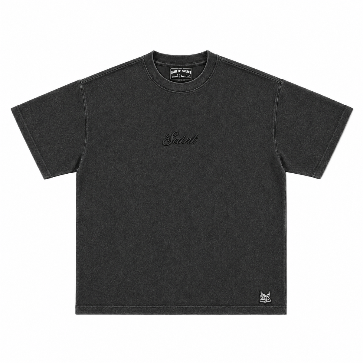 T-shirt Saint signature Piqué - noir