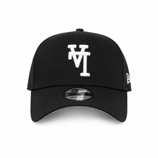 Los Angeles Dodgers 'Upside Down LA Logo' 9FORTY A-Frame Snapback - Black