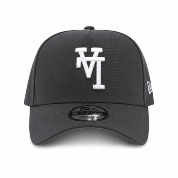 Los Angeles Dodgers 'Upside Down LA Logo' 9FORTY A-Frame Snapback - Charcoal