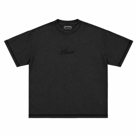 Saint signature Tee - Washed gray