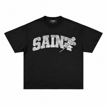 Saint Heavyweight Tee Black/Flowers