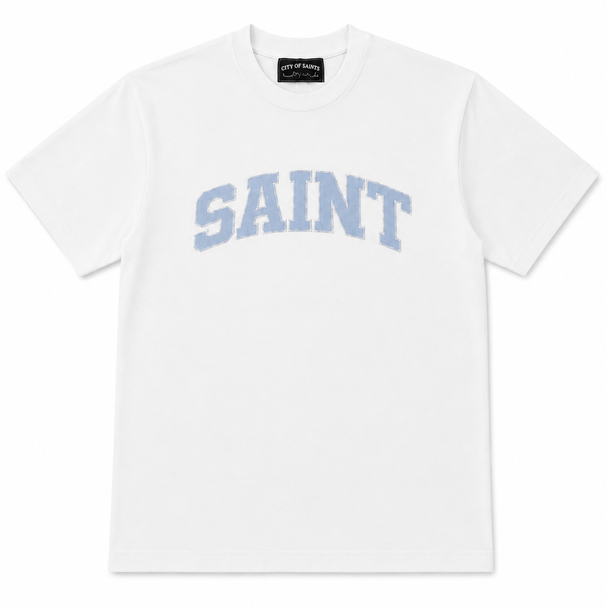 Saint Heavyweight Tee White/BLU