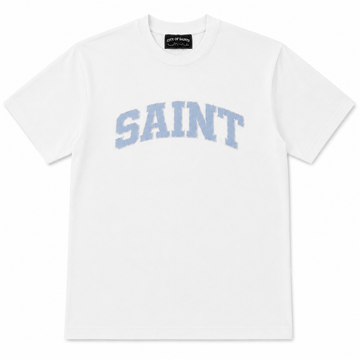 T-shirt Saint Heavyweight Blanc/bleu pâle