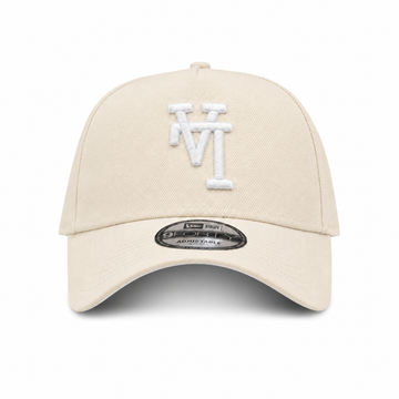 Los Angeles Dodgers 'Upside Down LA Logo' 9FORTY A-Frame Snapback - Cream