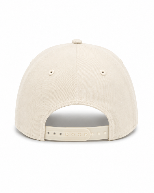Los Angeles Dodgers 'Upside Down LA Logo' 9FORTY A-Frame Snapback - Cream
