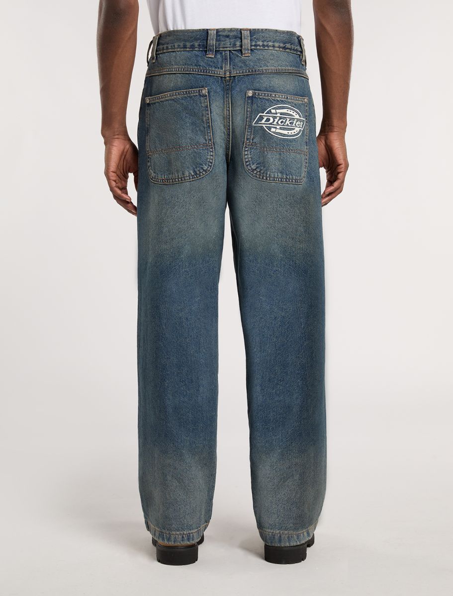 Jean droit extra-ample Hilham - Bleu Kaki